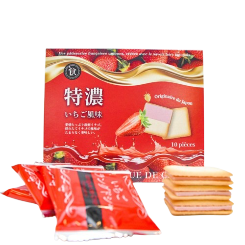 Biscuits Langue de Chat Japonais à la fraise