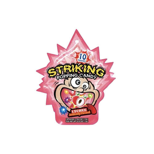 Bonbon Striking Sucre Pétillant Goût Litchi