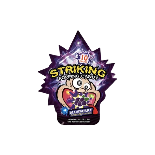 Bonbon Sucre Pétillant Goût Myrtille